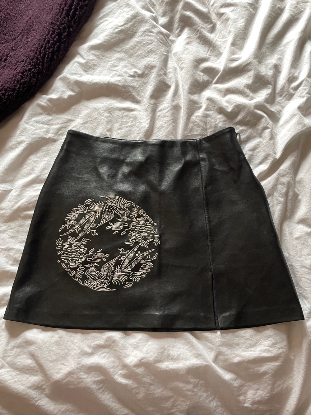 MORGAN DE TOI ASIAN LEATHER MINI SKIRT